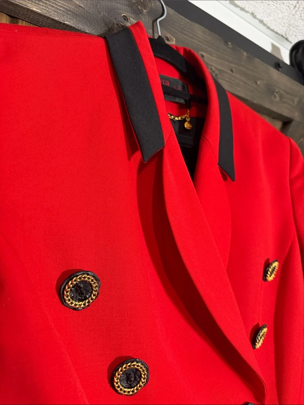VINTAGE Double-Breasted  Blazer  💯 Wool! BY Lolita Lempicka! Absolutely Stunning - Picture 3 of 8